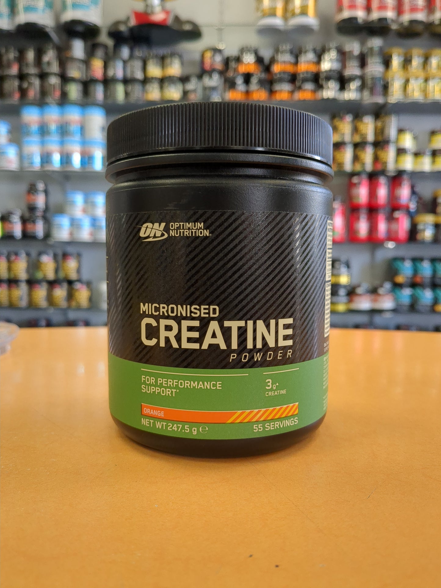 CRÉATINE MONOHYDRATE 247,5GR OPTIMUM NUTRITION GOÛT ORANGE